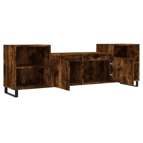 Tv-bord 160x35x55 cm konstrueret træ røget egetræsfarve