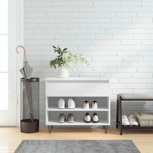 Skoreol 70x36x60 cm konstrueret træ hvid