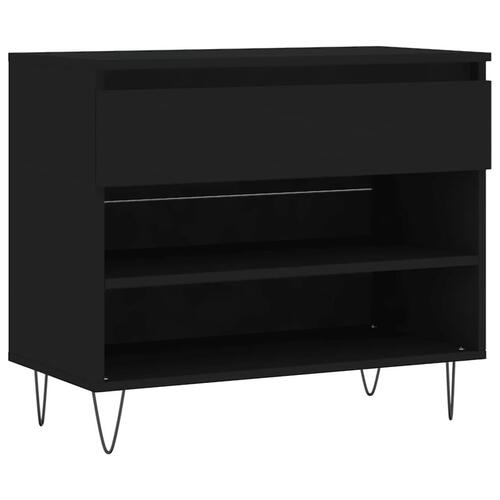 Skoreol 70x36x60 cm konstrueret træ sort