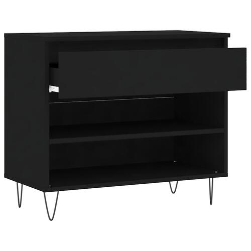 Skoreol 70x36x60 cm konstrueret træ sort