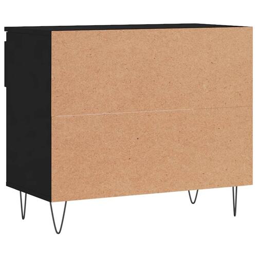 Skoreol 70x36x60 cm konstrueret træ sort