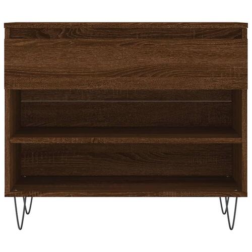 Skoreol 70x36x60 cm konstrueret træ brun egetræsfarve