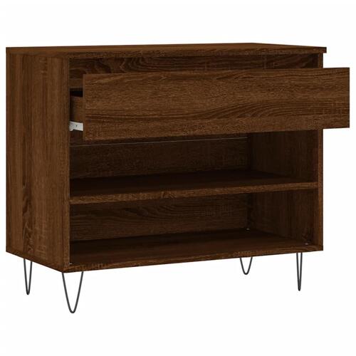 Skoreol 70x36x60 cm konstrueret træ brun egetræsfarve