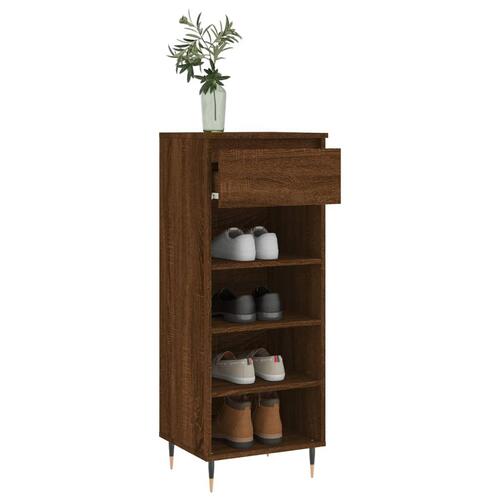 Skoreol 40x36x105 cm konstrueret træ brun egetræsfarve