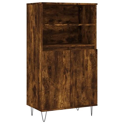 Skab 60x36x110 cm konstrueret træ Røget egetræ