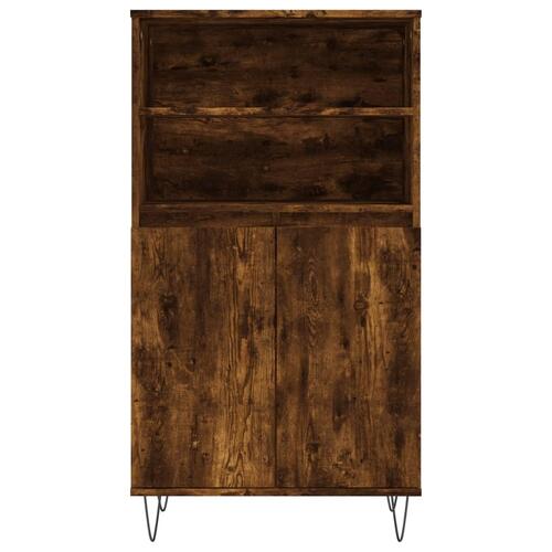 Skab 60x36x110 cm konstrueret træ Røget egetræ