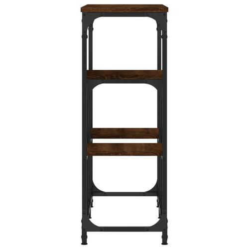 Konsolbord 89,5x28x76 cm konstrueret træ brun egetræsfarve