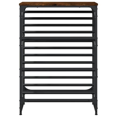 Skoreol 60x30x85 cm konstrueret træ røget egetræsfarve