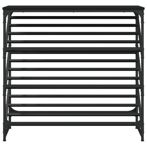 Skostativ 90x30x85 cm konstrueret træ sort