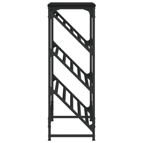 Skostativ 90x30x85 cm konstrueret træ sort