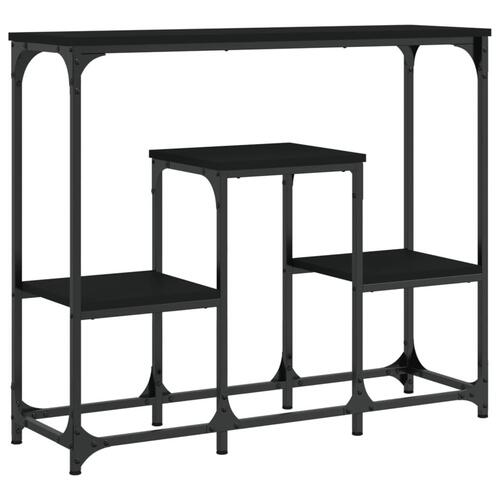 Konsolbord 89,5x28x76 cm konstrueret træ sort