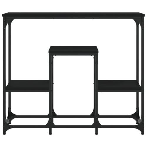 Konsolbord 89,5x28x76 cm konstrueret træ sort