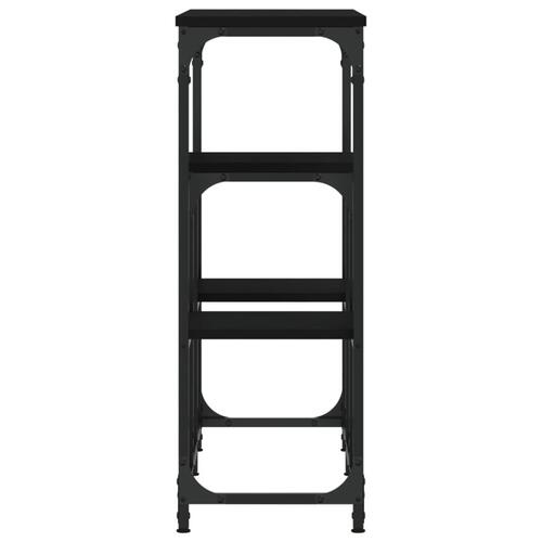 Konsolbord 89,5x28x76 cm konstrueret træ sort