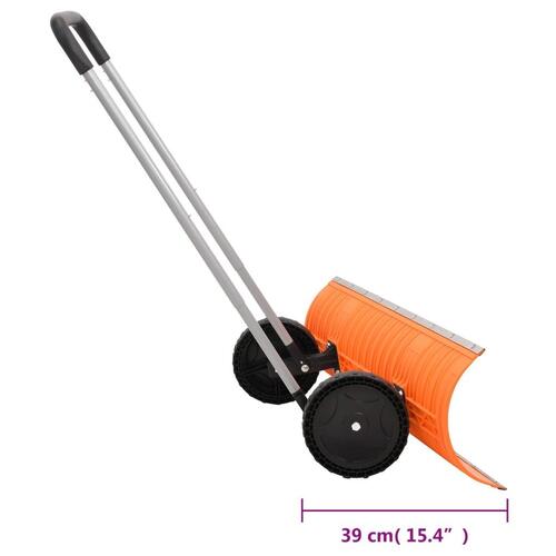 Sneskovl med udvideligt håndtag 96 cm stålblad orange