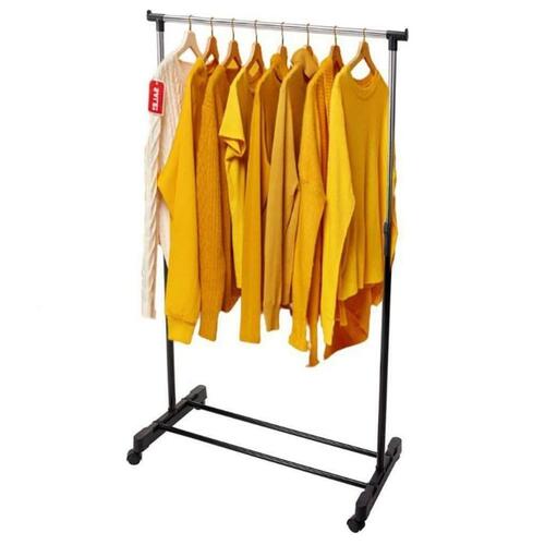Storage solutions tøjstativ m. bøjlestang og hjul 80x42x(90-165) cm