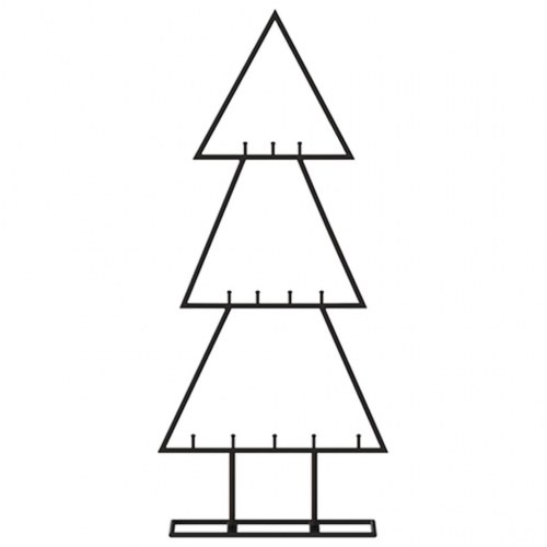 Dekorativt juletræ i metal 60 cm - sort