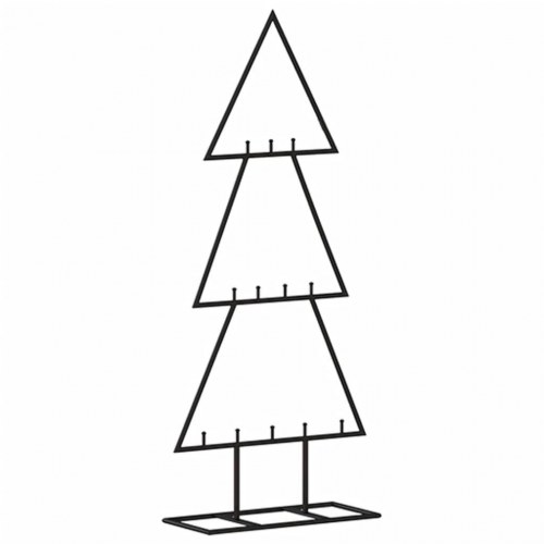 Dekorativt juletræ i metal 60 cm - sort