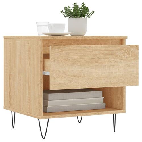 Sofabord 50x46x50 cm konstrueret træ sonoma-eg