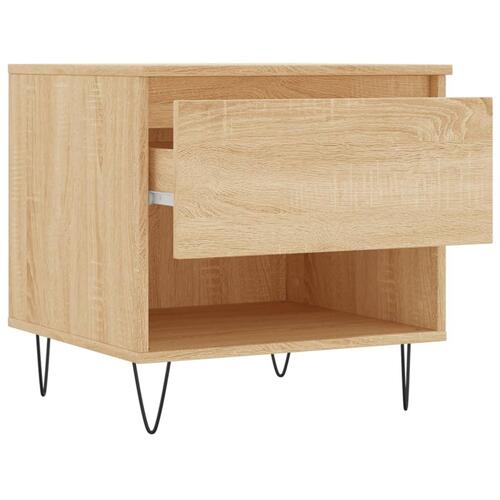 Sofabord 50x46x50 cm konstrueret træ sonoma-eg
