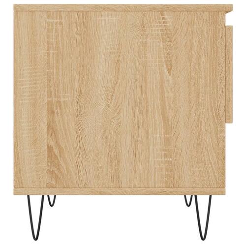 Sofabord 50x46x50 cm konstrueret træ sonoma-eg