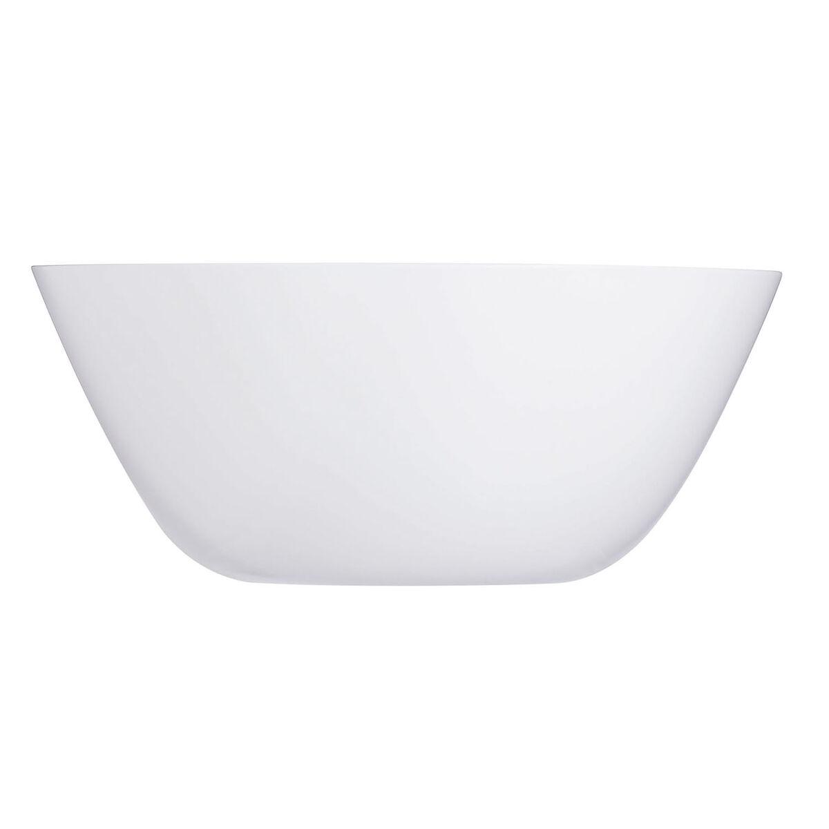 Luminarc Zelie salatskål - hvid glas, 18 cm