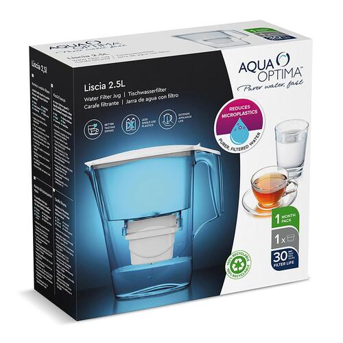 Kande Med Filter Aqua Optima Liscia Evolve Hvid Plastik 2,5 L