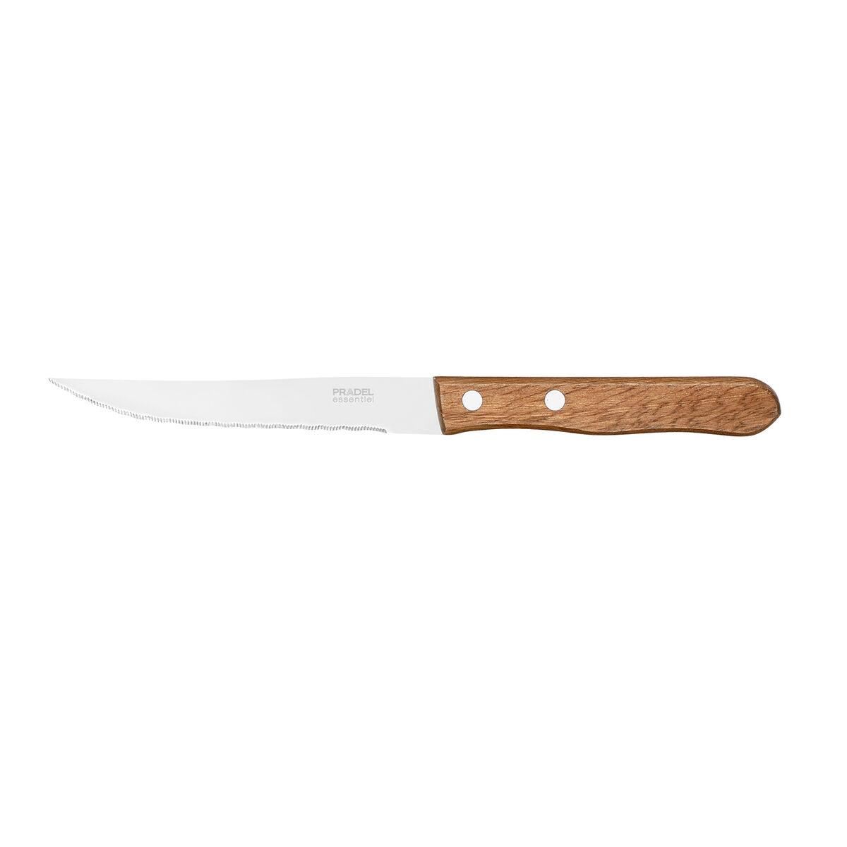 Pradel essentiel steakknive - sæt med 4, træskaft, 21 cm