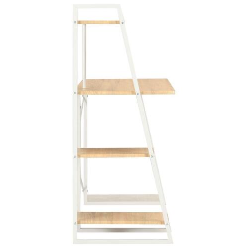 Skrivebord med hylder 102 x 50 x 117 cm hvid og eg