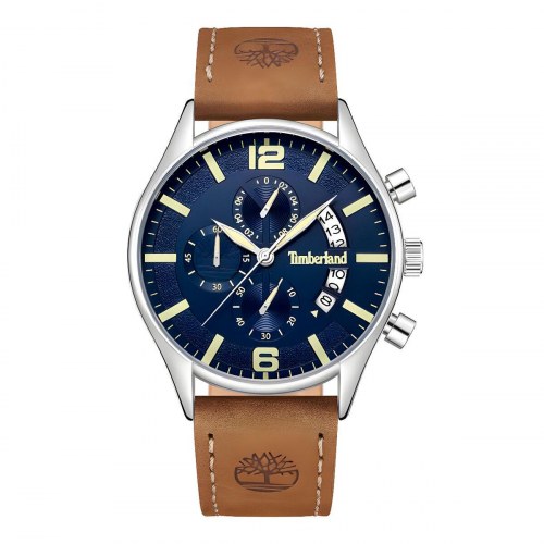 Herreur Timberland TDWGC9001202 - blå skive, læderrem (Ø 43 mm)