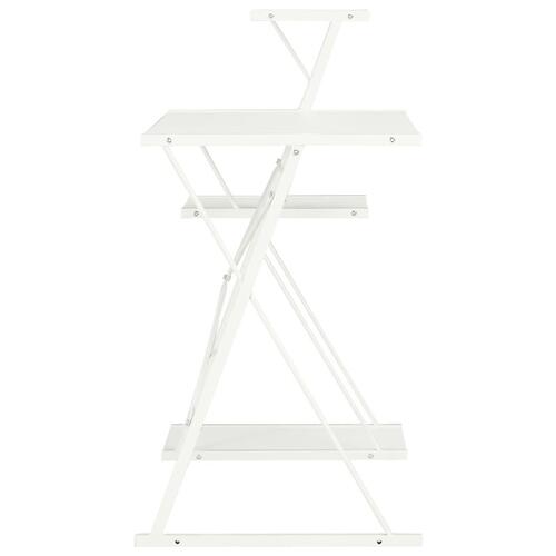 Skrivebord med hylde 116x50x93 cm hvid