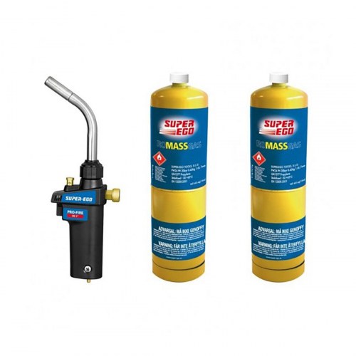 Super Ego Pro-Fire loddekolbe sæt med blæselampe, 1″