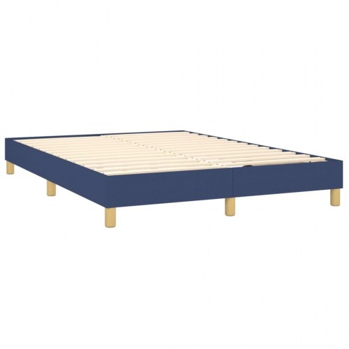 Kontinentalseng med madras 140×190 cm - stof, blå