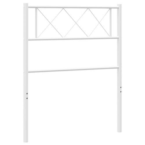 Sengegavl 90 cm metal hvid