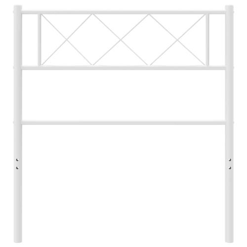 Sengegavl 90 cm metal hvid