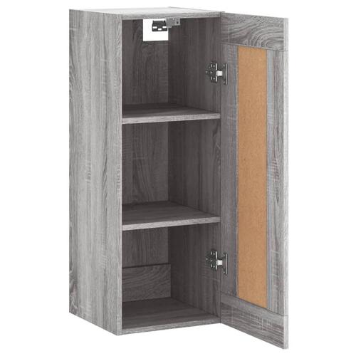 Vægskab 34,5x34x90 cm konstrueret træ grå sonoma-eg