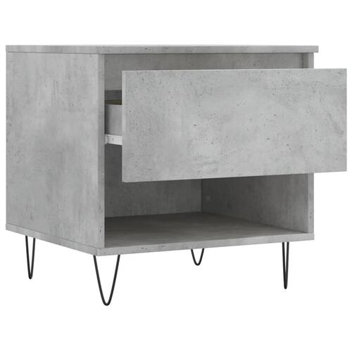 Sofabord 50x46x50 cm konstrueret træ betongrå