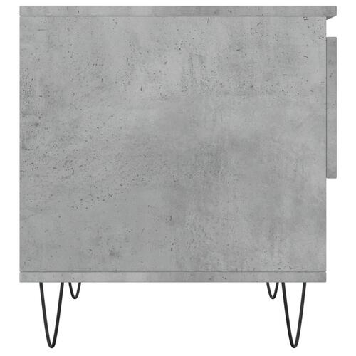 Sofabord 50x46x50 cm konstrueret træ betongrå