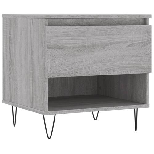 Sofabord 50x46x50 cm konstrueret træ grå sonoma-eg