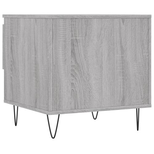 Sofabord 50x46x50 cm konstrueret træ grå sonoma-eg