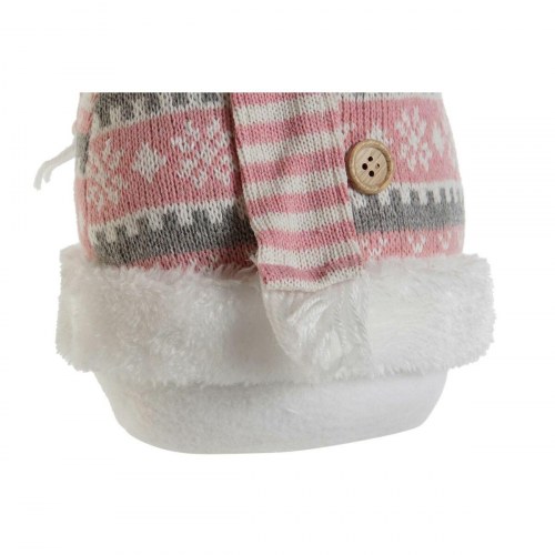 Juledekoration sne dukker - hvid/brun/pink, 30 × 16 × 33 cm (sæt af 2)