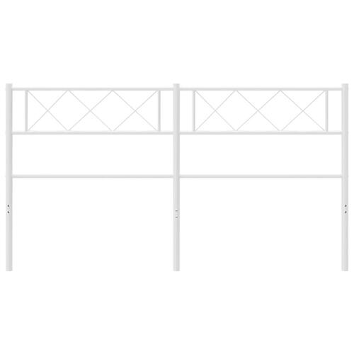 Sengegavl 135 cm metal hvid