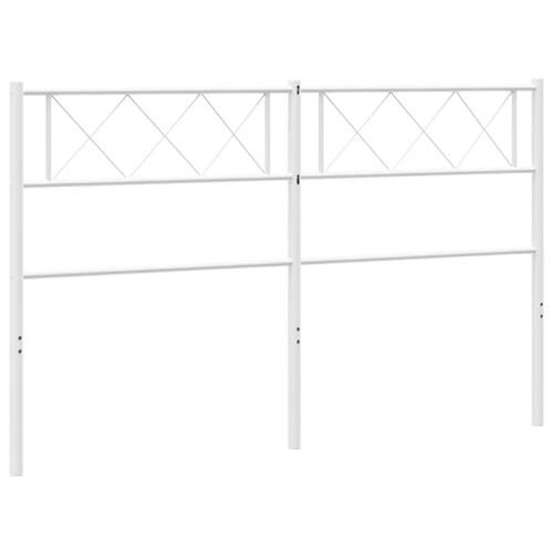 Sengegavl 135 cm metal hvid