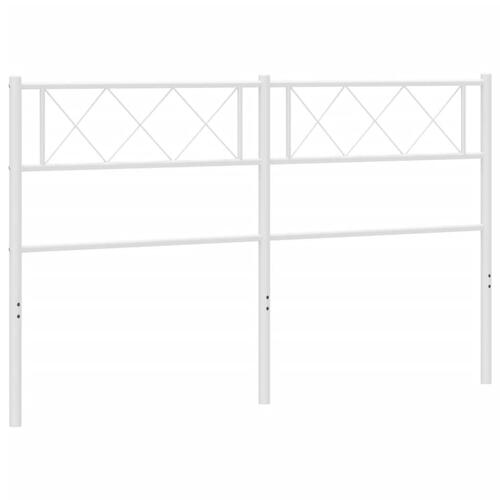 Sengegavl 150 cm metal hvid