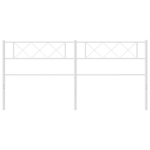 Sengegavl 180 cm metal hvid