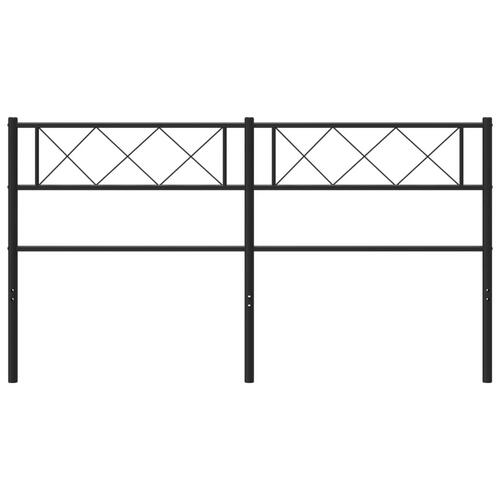 Sengegavl 135 cm metal sort