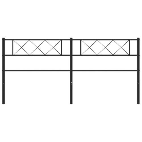 Sengegavl 200 cm metal sort