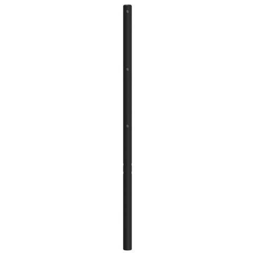 Sengegavl 200 cm metal sort