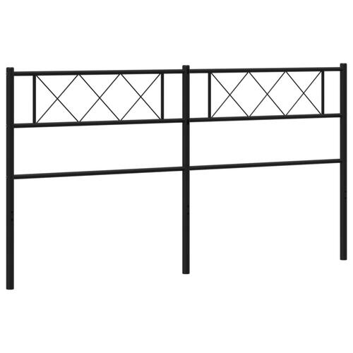 Sengegavl 200 cm metal sort