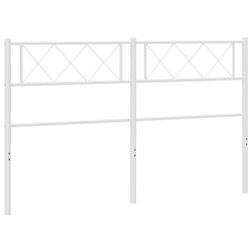 Sengegavl 120 cm metal hvid