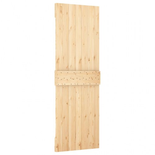 Skydedør med monteringssæt 70x210 cm massivt fyrretræ